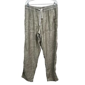 J. Crew Factory Linen Blend Pants in Olive